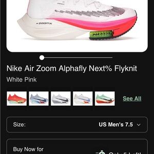 Nike Women's Sneakers - Pink and White